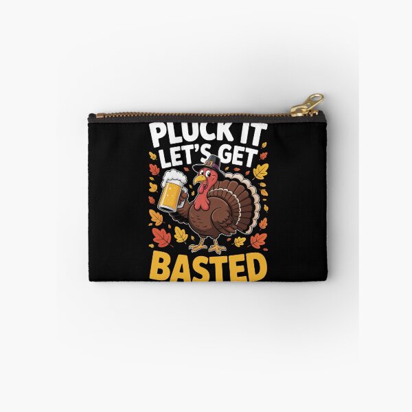 Item preview, Pluck It Lets Get Basted T-Shirt, Funny Thanksgiving Tee, Turkey Beer Shirt, Fall Leaves Graphic Tee, Thanksgiving Day Drinking T-Shirt designed and sold by SuperAndSocial.