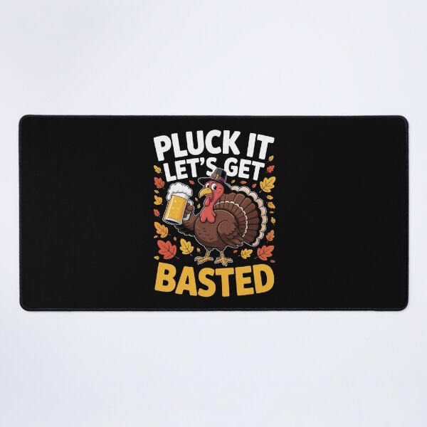 Item preview, Pluck It Lets Get Basted T-Shirt, Funny Thanksgiving Tee, Turkey Beer Shirt, Fall Leaves Graphic Tee, Thanksgiving Day Drinking T-Shirt designed and sold by SuperAndSocial.