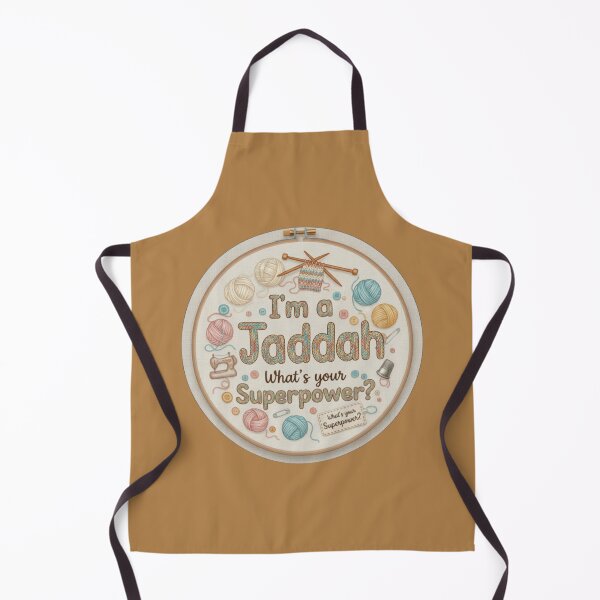 Item preview, I'm a Jaddah, What's Your Superpower? - Knitting Sewing Embroidery Craft Hobby Gift designed and sold by D-Islamic.