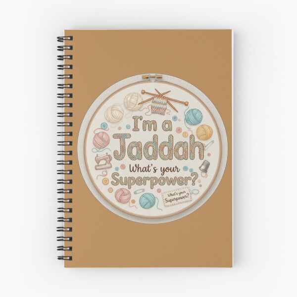 Item preview, I'm a Jaddah, What's Your Superpower? - Knitting Sewing Embroidery Craft Hobby Gift designed and sold by D-Islamic.