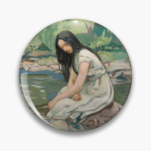 Item preview, Rêverie au Bord de l’Eau – French Romantic Painting designed and sold by CARRAANN.