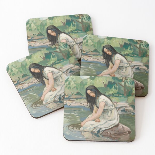 Item preview, Rêverie au Bord de l’Eau – French Romantic Painting designed and sold by CARRAANN.