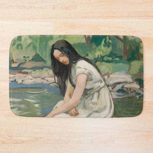 Item preview, Rêverie au Bord de l’Eau – French Romantic Painting designed and sold by CARRAANN.