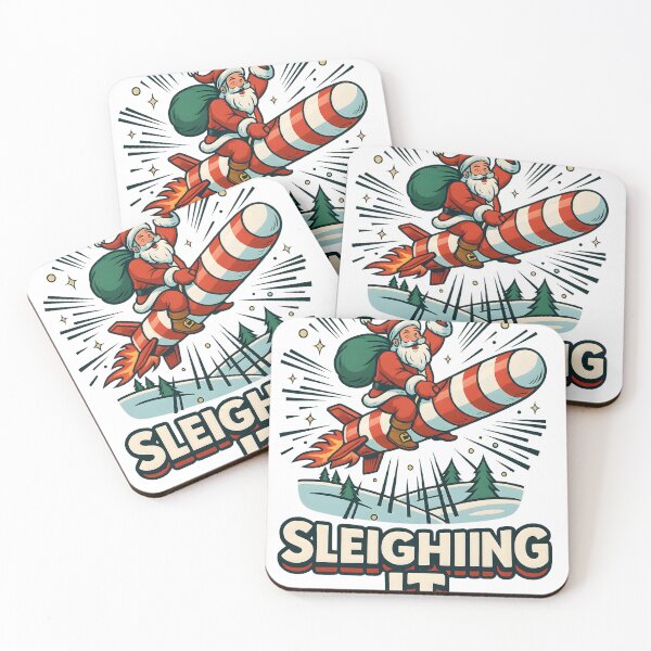 Item preview, Sleighing It – Santa Rocket Ride designed and sold by SoulenCify.