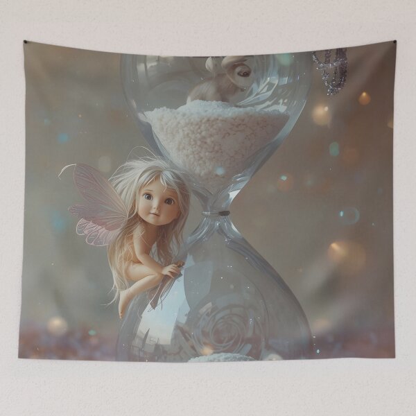 Item preview, Stardust Hourglass – Fairy and Rabbit Fantasy Art designed and sold by Valeree Store.