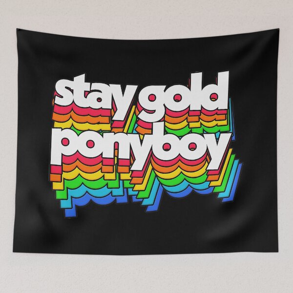 Item preview, The Outsiders Retro Rainbow Ponyboy Lettering designed and sold by ANTYDEPAUL.