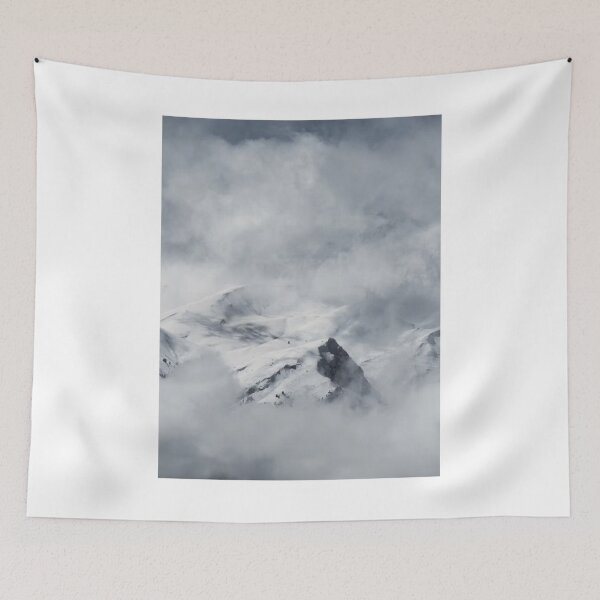 Item preview, Snowy Mountain Top In Clouds Photographic Print designed and sold by Mother-Nature65.