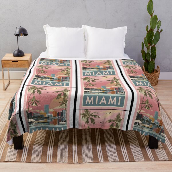 Item preview, 80S Retro Miami Beach Neon Artwork- Miami Florida Travel Poster designed and sold by rand-ylim.