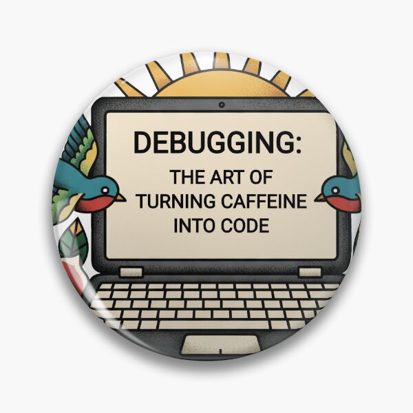 Item preview, Debugging: Cafeína a Código - Humor Programador Old School Tech. designed and sold by jheinart.