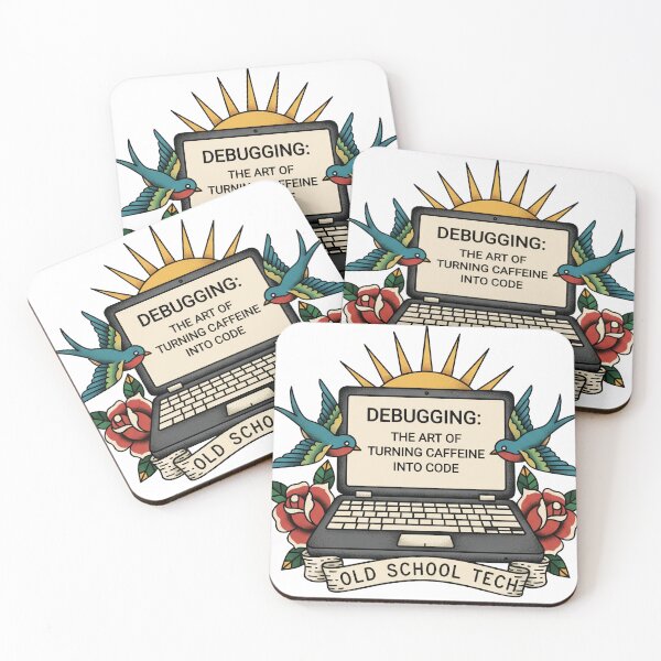 Item preview, Debugging: Cafeína a Código - Humor Programador Old School Tech. designed and sold by jheinart.