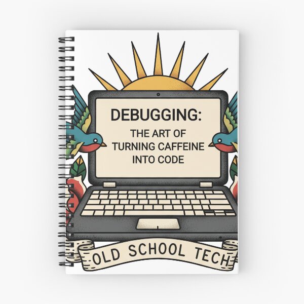 Item preview, Debugging: Cafeína a Código - Humor Programador Old School Tech. designed and sold by jheinart.