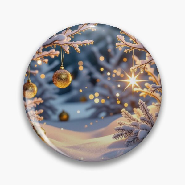 Item preview, Golden Christmas Silence – snow-covered branches, delicate lights & festive magic in a quiet winter atmosphere designed and sold by FotoworldEdel.