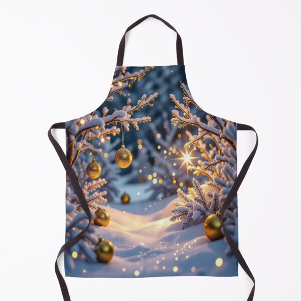 Item preview, Golden Christmas Silence – snow-covered branches, delicate lights & festive magic in a quiet winter atmosphere designed and sold by FotoworldEdel.