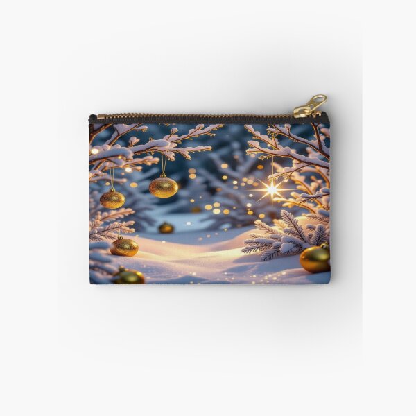 Item preview, Golden Christmas Silence – snow-covered branches, delicate lights & festive magic in a quiet winter atmosphere designed and sold by FotoworldEdel.