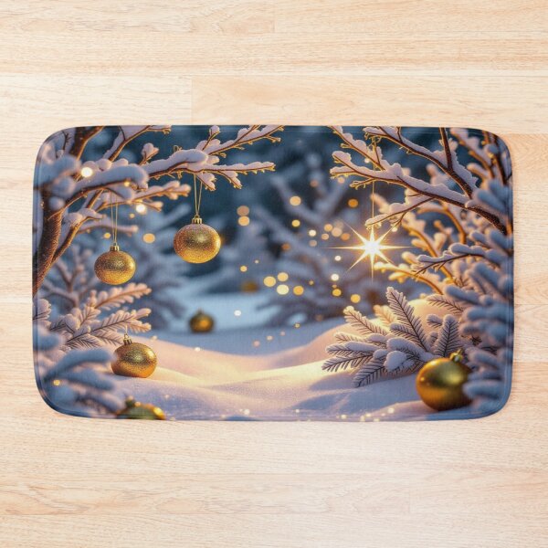Item preview, Golden Christmas Silence – snow-covered branches, delicate lights & festive magic in a quiet winter atmosphere designed and sold by FotoworldEdel.