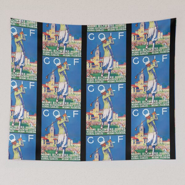 Item preview, Golf In Miami Vintage Travel Poster designed and sold by rand-ylim.