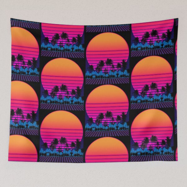 Item preview, 80S Vaporwave Retro Palm Trees Sunset designed and sold by rand-ylim.