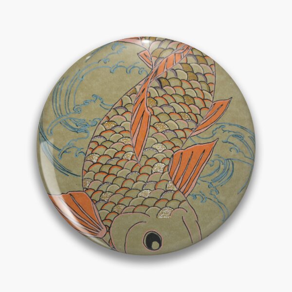 Item preview, Koi going with the flow on parchment designed and sold by Wizard-of-Ogden.