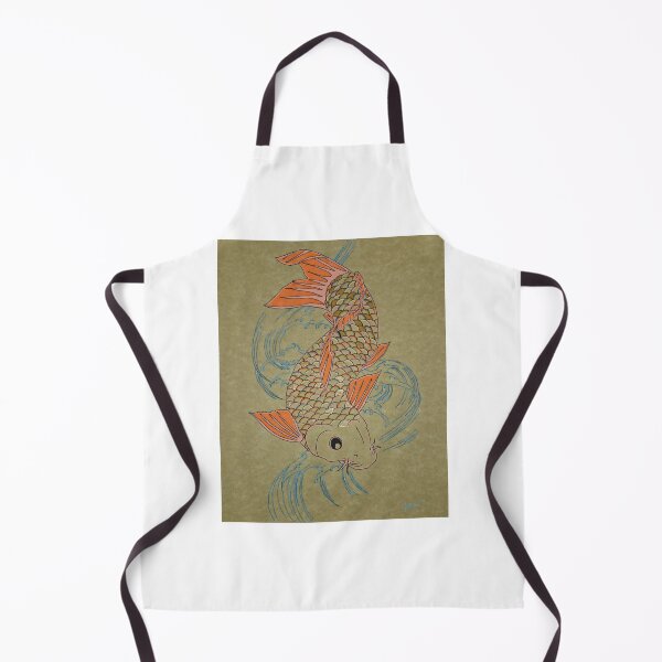 Item preview, Koi going with the flow on parchment designed and sold by Wizard-of-Ogden.