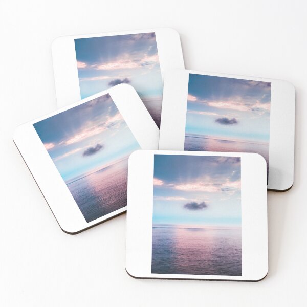 Item preview, Pink Sea Reflection Cloudy Sky Photographic Print designed and sold by Mother-Nature65.