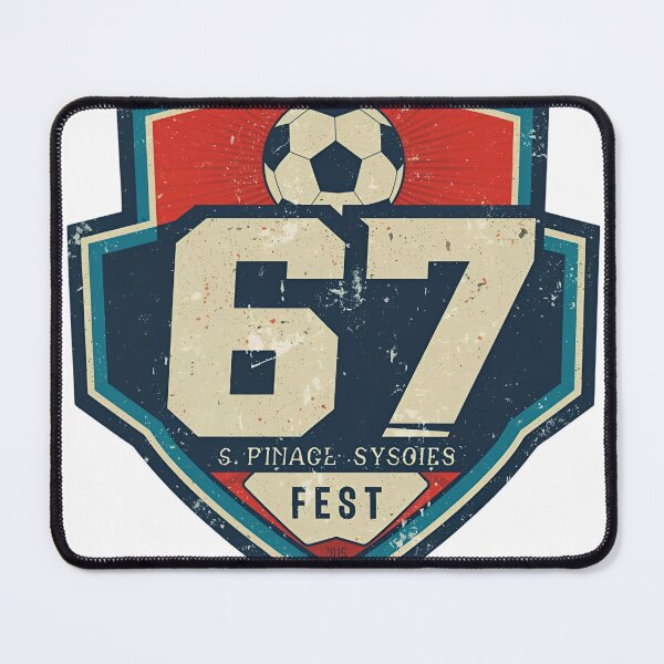 Item preview, Vintage Soccer Badge – Number 67 - 1 designed and sold by PixelKickr.