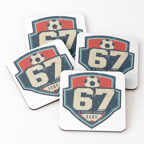 Item preview, Vintage Soccer Badge – Number 67 - 1 designed and sold by PixelKickr.