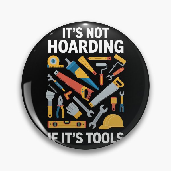 Item preview, Funny Handyman T-Shirt, It's Not Hoarding If It's Tools, Carpenter Shirt, DIY Lover Gift, Humor T Shirt, Construction Worker Shirt designed and sold by SuperAndSocial.