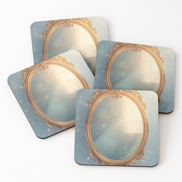 Item preview, Starlight Reflection – Antique Golden Mirror Design designed and sold by Valeree Store.