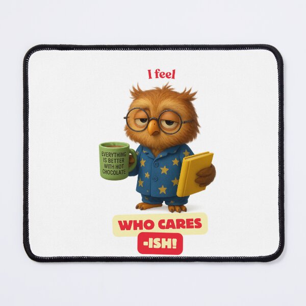 Item preview, Owl – Whoo-cares-ish disheveled ironic, cute for gift designed and sold by digitalbitcraft.