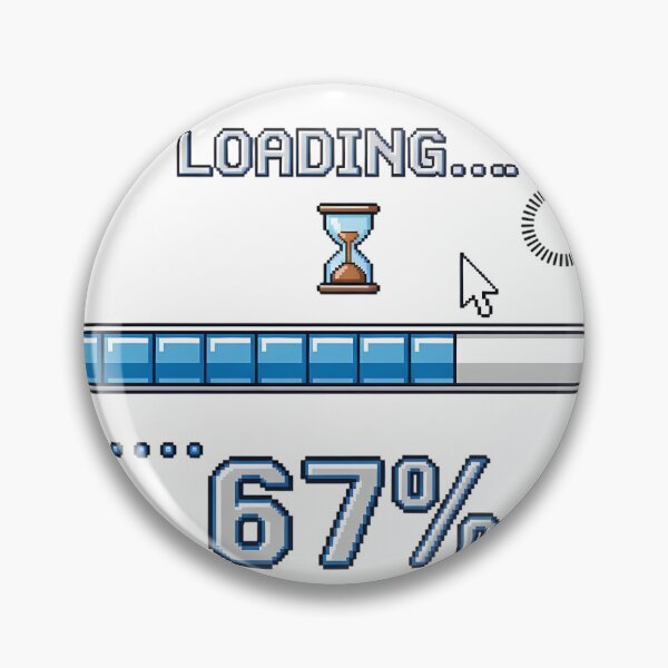 Item preview, Retro Loading Bar Buffering 90s Internet Dial-Up Nostalgia Design designed and sold by GiftsForge.