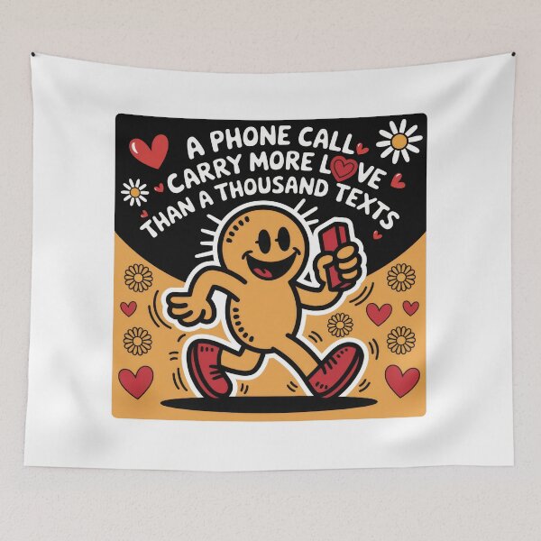 Item preview, A Phone Call Holds More Love – Heartwarming Quote designed and sold by TextMood.