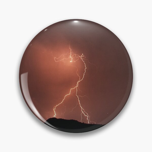 Item preview, Fork Lightning In Orange Sky Photographic Print designed and sold by Mother-Nature65.