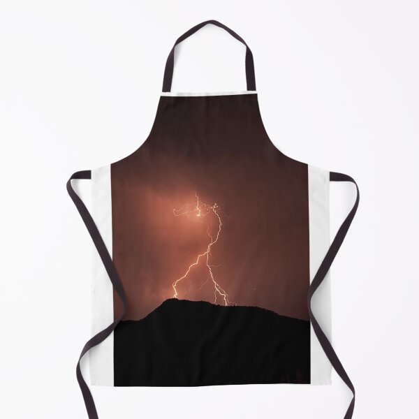 Item preview, Fork Lightning In Orange Sky Photographic Print designed and sold by Mother-Nature65.