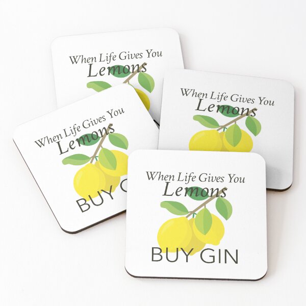 Item preview, When Life Gives You Lemons Buy Gin – Funny Lemon & Gin Quote Design designed and sold by FlowerCloud.