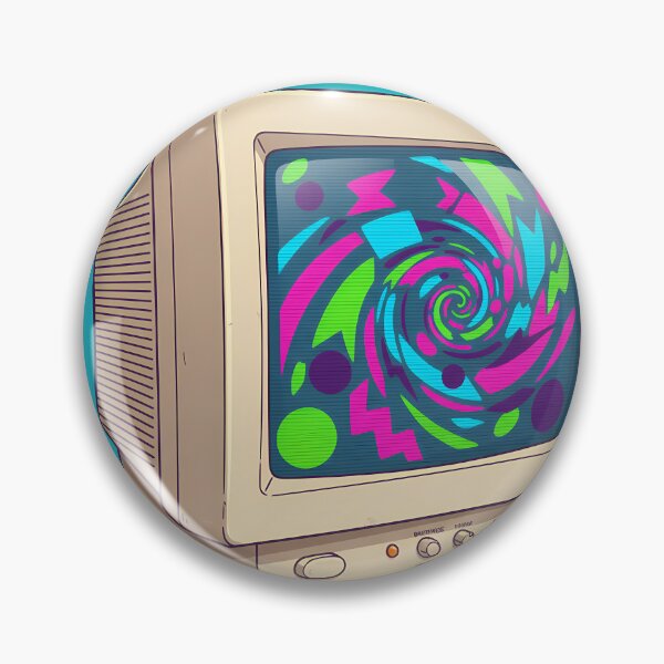 Item preview, CRT Monitor Screen Retro Computer Display 90s Technology Aesthetic designed and sold by GiftsForge.