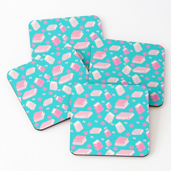Item preview, Pink and Turquoise Blu Book Aesthetic Pattern Bookcore designed and sold by giulyz.