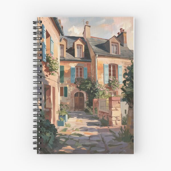 Item preview, French Courtyard Home | Rustic Village Scene. Art By Carraann  designed and sold by CARRAANN.