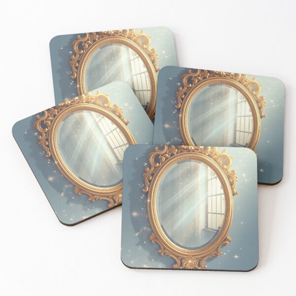 Item preview, Golden Vintage Mirror with Starlight Sparkles designed and sold by Valeree Store.