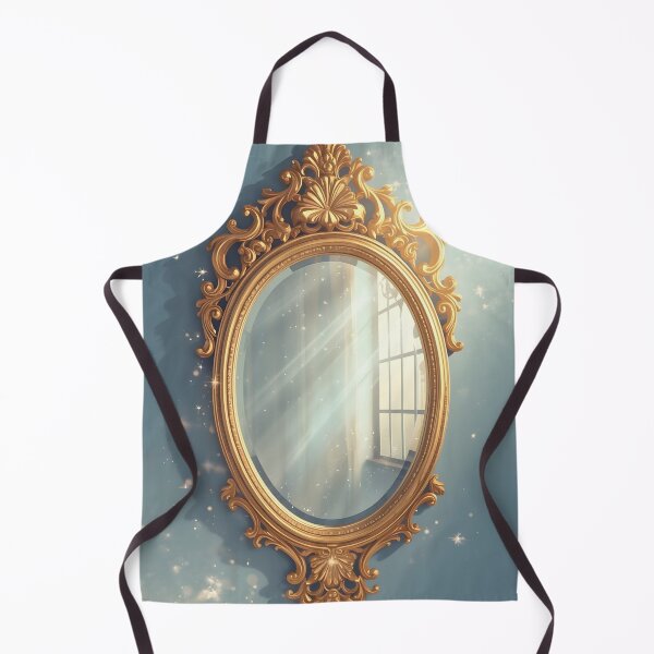 Item preview, Golden Vintage Mirror with Starlight Sparkles designed and sold by Valeree Store.