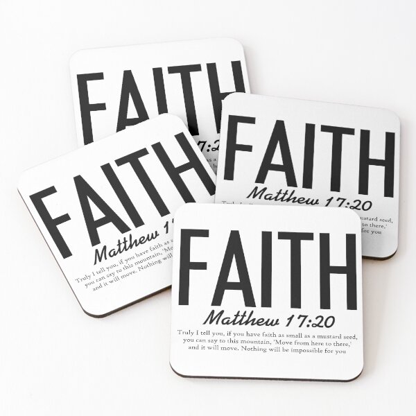 Item preview, Matthew 17:20 FAITH Christian Typography – Mustard Seed Bible Verse Inspirational Design designed and sold by Alaska Magick.