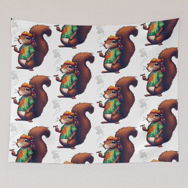 Item preview, 70'S Hippie Squirrel Smoking designed and sold by rolando-hines.