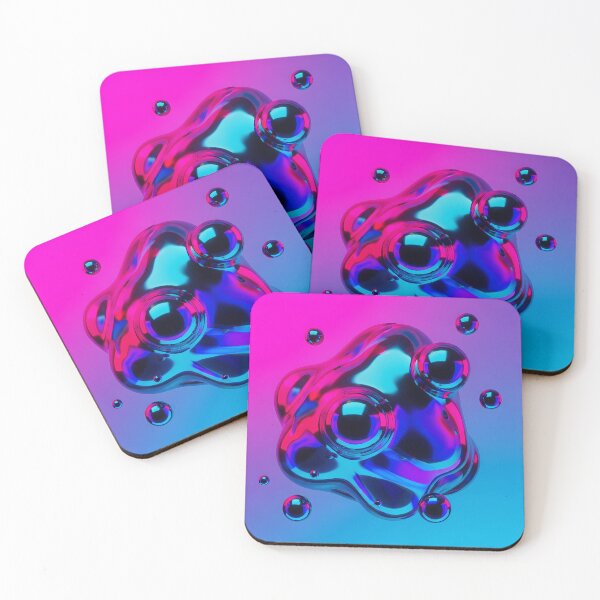 Item preview, Metallic Chrome Blob Y2K Futuristic Aesthetic Liquid Metal Design designed and sold by GiftsForge.