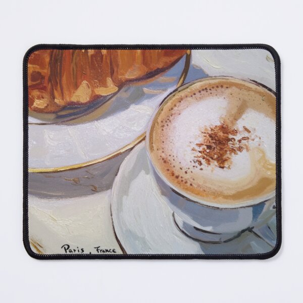 Item preview, Paris Morning | Croissant and Café au Lait Painting designed and sold by CARRAANN.