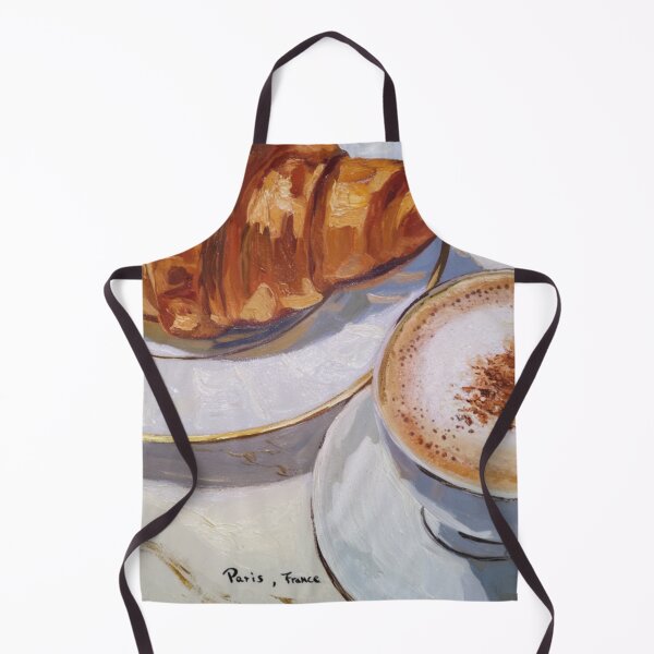 Item preview, Paris Morning | Croissant and Café au Lait Painting designed and sold by CARRAANN.