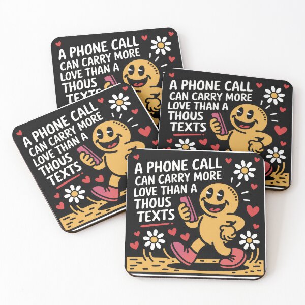 Item preview, A PHONE CALL CAN CARRY MORE LOVE THAN A THOUSAND TEXTS – Heartwarming Quote designed and sold by TextMood.