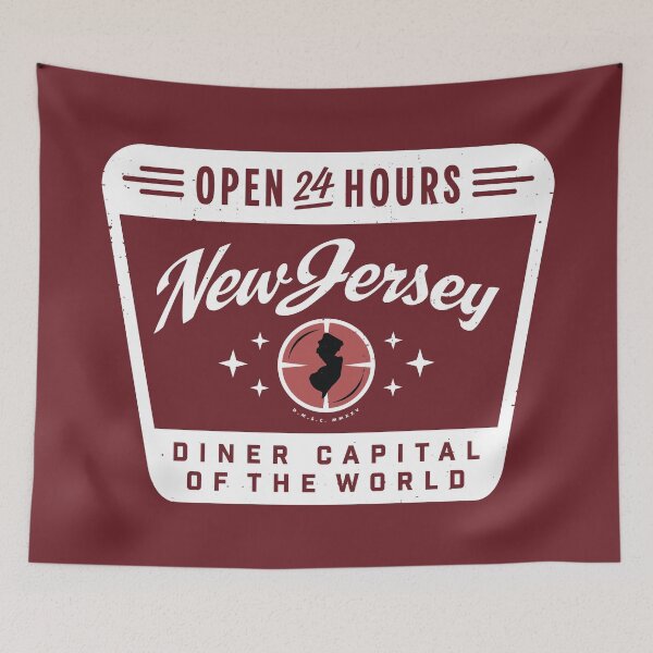 Item preview, Retro New Jersey Diner Capital of the World Distressed designed and sold by deadmansupplyco.