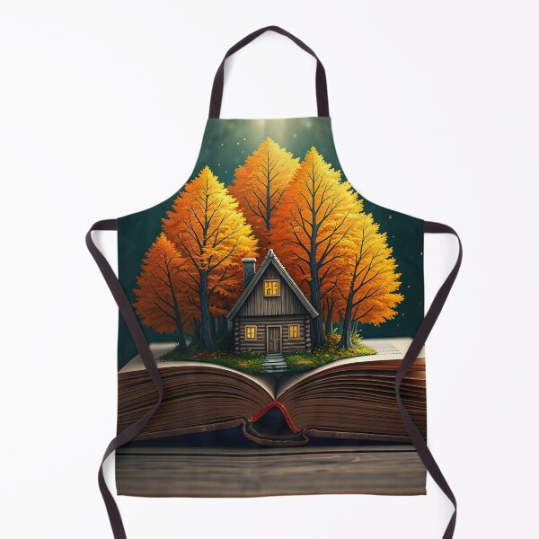 Item preview, Golden Escape: Tiny Cabin on Storybook Pages designed and sold by PawPrintedArt.