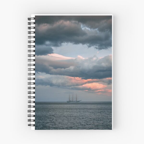 Item preview, Sunset Clouds Over Ship and Ocean Photographic Print designed and sold by Mother-Nature65.