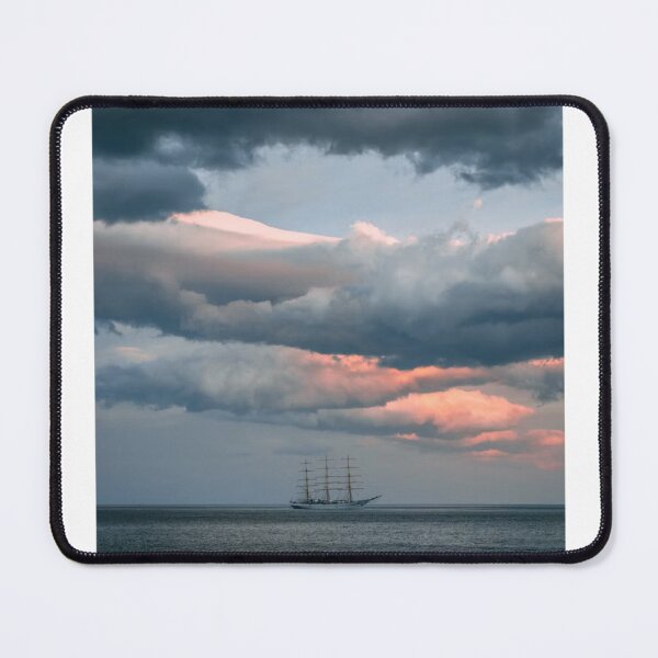 Item preview, Sunset Clouds Over Ship and Ocean Photographic Print designed and sold by Mother-Nature65.