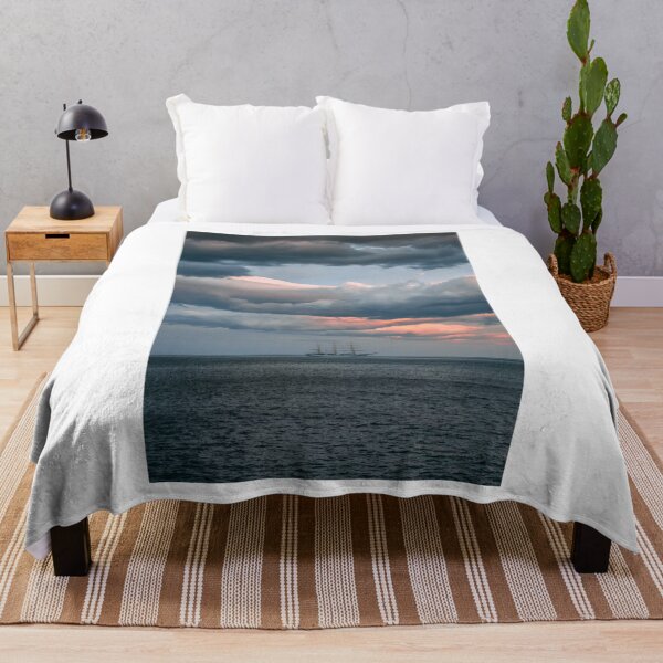 Item preview, Sunset Clouds Over Ship and Ocean Photographic Print designed and sold by Mother-Nature65.